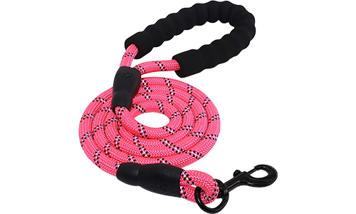 Laisse pour chien Réflechissante Laisse chien réfléchissante bleue, 1,5 cm x 1,5 m, corde durable et poignée rembourrée pour confort et sécurité.