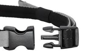 Muselière ajustable rembourrée pour chien en gris, en nylon léger, boucle robuste pour le confort du chien.