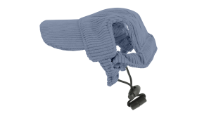 Corgi portant un chapeau de sport bleu respirant, léger, de haute qualité, look cool et vraiment tendance.