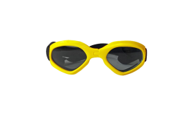 Lunettes de Soleil Élégantes pour Chien avec Protection UV Lunettes de soleil jaunes pour chien, protection UV, verres teintés, look stylé, idéales pour les aventures.