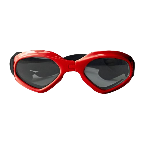 Lunettes de Soleil Élégantes pour Chien avec Protection UV Lunettes de soleil rouges pour chien, protection UV, verres teintés, look stylé, idéales pour les aventures.