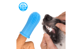 Brosse à Dents à Doigt en Silicone 360º pour Chiens
