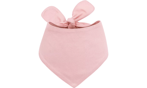 Bandana pour chien en coton rose personnalisé avec un nœud, facile à laver, personnalisable avec un nom brodé.