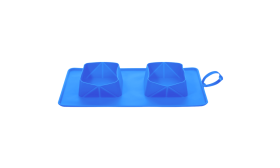 Gamelle de Voyage Pliable pour Chien - 1 200 ml tapis alimentaire double pliable Gamelle de Voyage Pliable pour Chien - 1 200 ml tapis alimentaire double pliable
