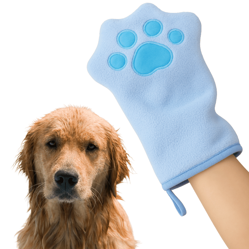 Serviette Microfibre pour Chien et Chat – Gant de Séchage Doux et Absorbant pour le Bain