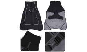 Manteau imperméable réfléchissant pour chien avec doublure en polaire chaude