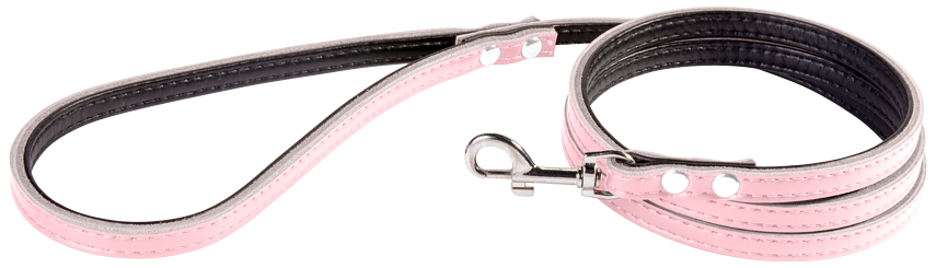 Laisse pour Chien en Cuir Véritable Laisse chien en cuir rose, 1,5 m, taille petite, couture solide, fermoir durable, intérieur rembourré en cuir véritable.