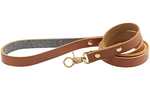 Laisse pour Chien en Cuir Véritable Haut de Gamme Laisse haut de gamme en cuir marron pour chien, 120 cm, durable, avec fermoir et rivets dorés pour un style luxueux.