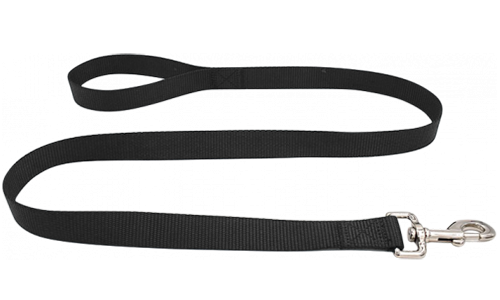 Laisse pour Chien Nylon Robuste Laisse chien en nylon noir durable 120 cm, facile à nettoyer, matériau résistant et fermoir argenté sécurisé.