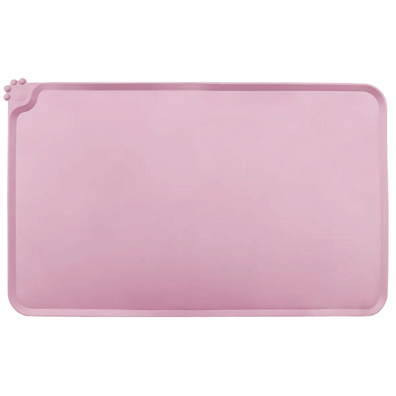 Tapis de Gamelle pour Chien en Silicone Imperméable – Tapis Antidébordement avec Bords Relevés